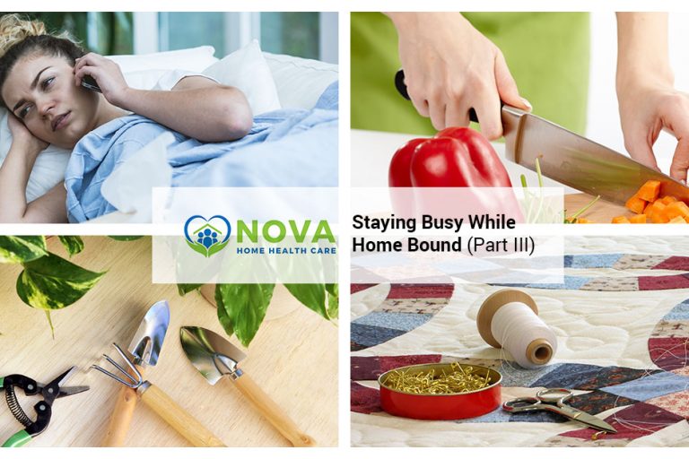 Staying Busy While Home Bound – Part III - NOVA HOME HEALTH CARE